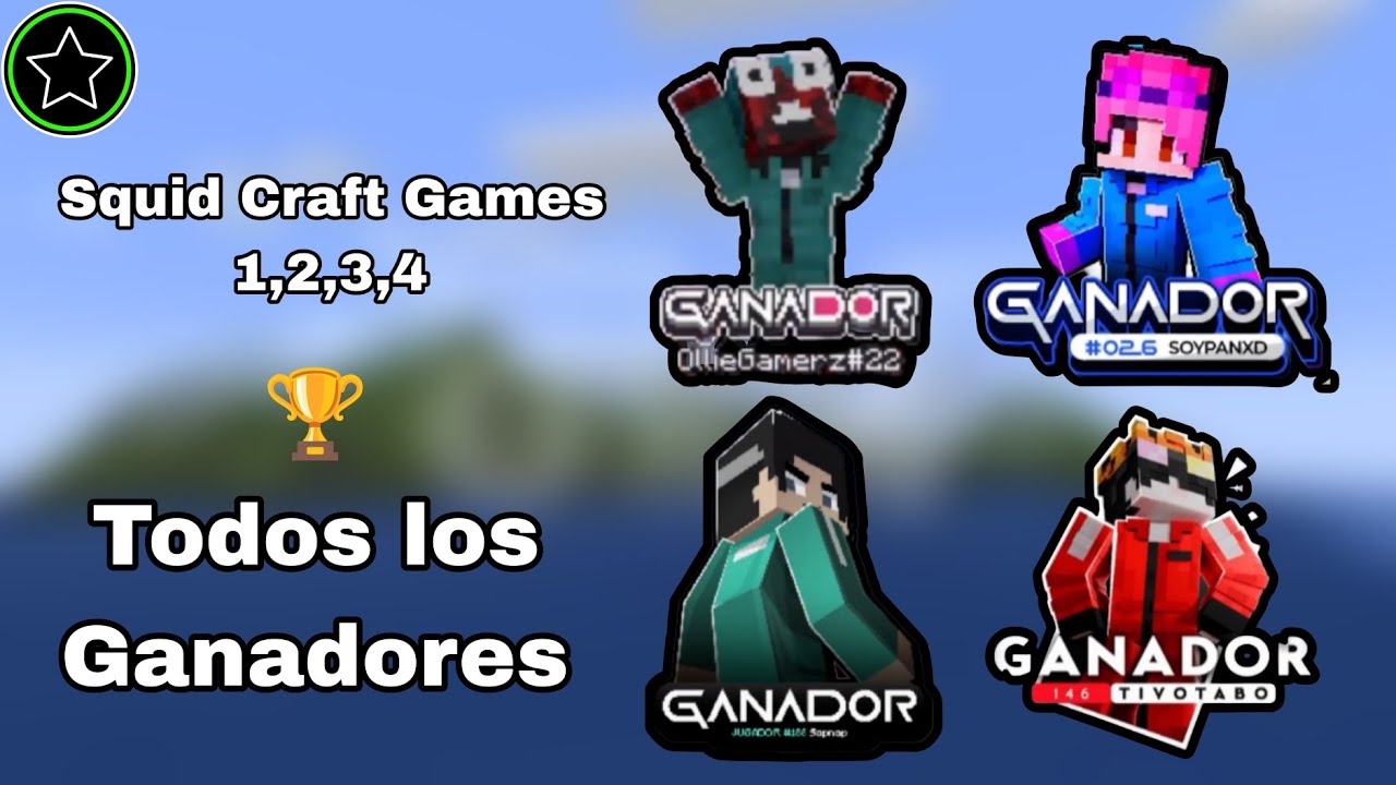 🏆 Todos los Ganadores de Squid Craft Games 1,2,3,4 🏆 (2022 - 2025)