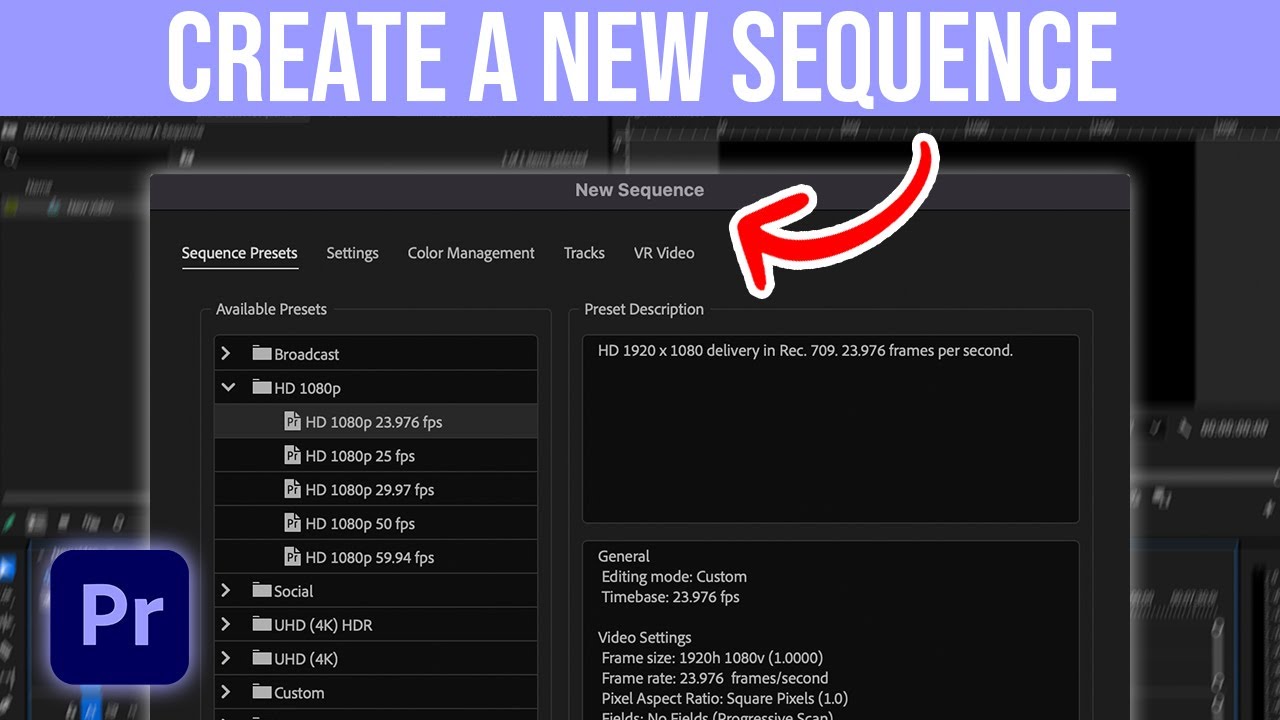 How To Create A Sequence In Premiere Pro - YouTube