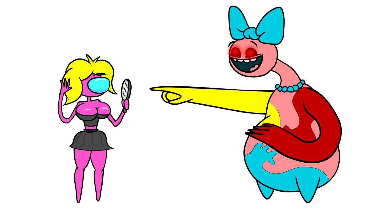 Doey vs Among us Pink and Red impostor