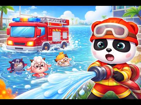 Fire Rescue with Kiki! 🚒 Baby Panda Fire Truck Adventure