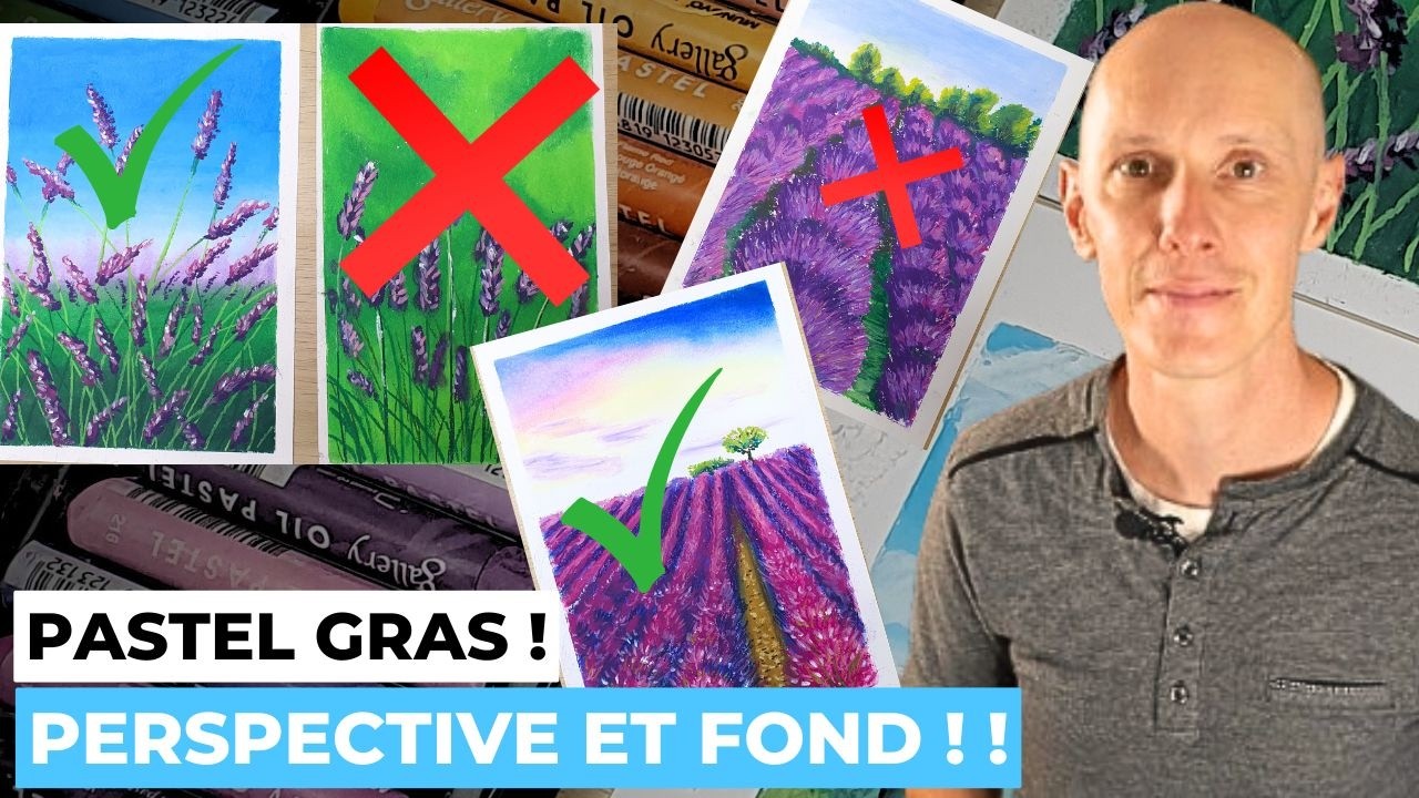 Perspective et fond au pastel gras (huile)!