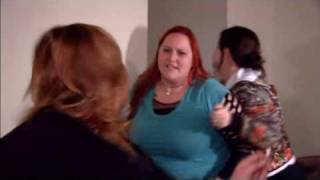 Bridezilla threatens with scissors!