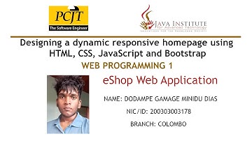Designing a dynamic responsive homepage - Web Programming 1 - eShop Web Application - Demo Video 6