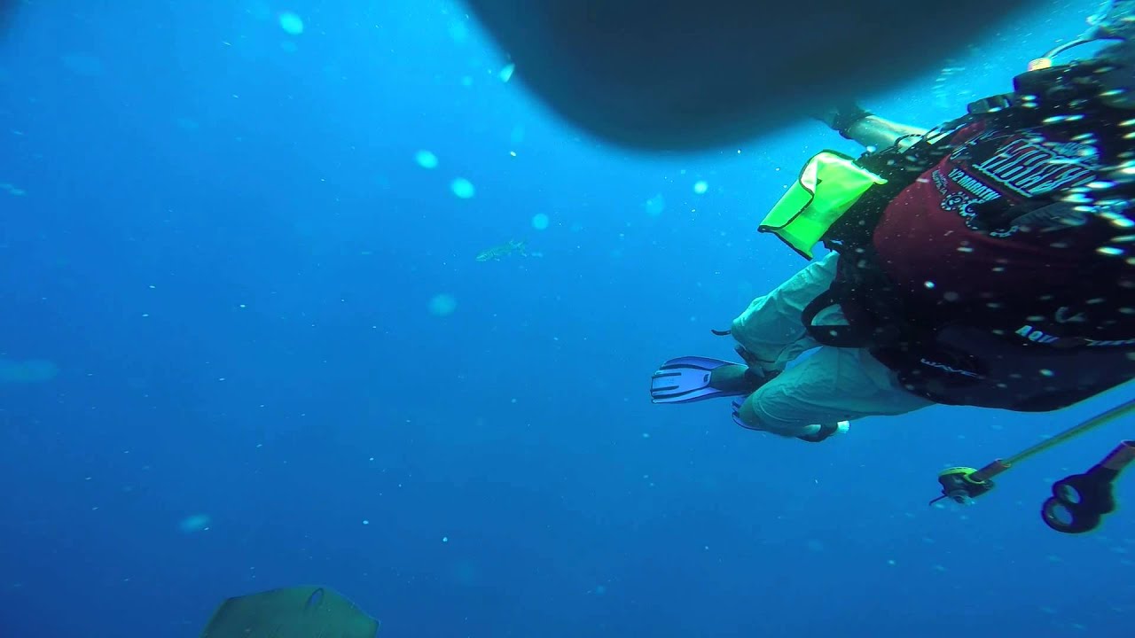 Scuba diving Corpus Christi oil rig No 3 (hungry barracuda) YouTube