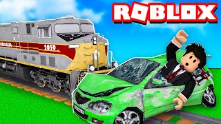 CARRO QUEBRA QUEBRA | Roblox - Train vs Cars
