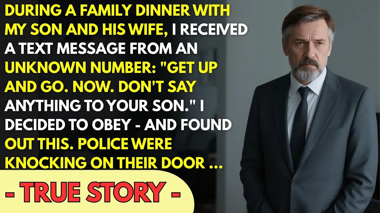 During Dinner With My Son, I Received A Text Message_ “Get Up And Go. Don't Say Anything To Your Son