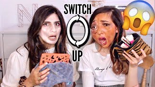 MUM and DAUGHTER SWAP MAKEUP BAGS CHALLENGE *hilarious*