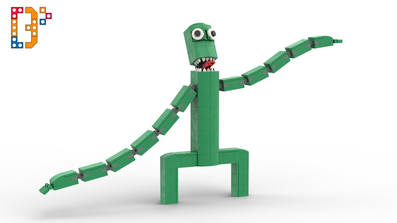 LEGO + ROBLOX] Making a big Green Rainbow Friend! 