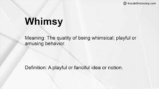 Whimsy Meaning