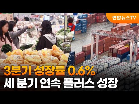 3분기 성장률 <strong>0.6</strong>%…세 분기 연속 플러스 성장 / 연합뉴스TV (YonhapnewsTV)