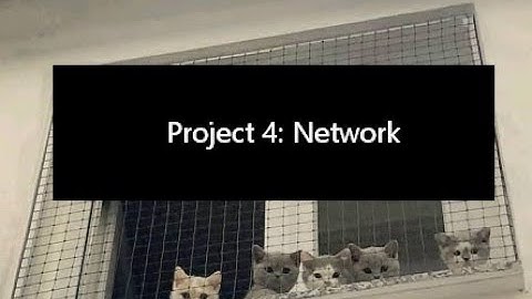 project 4: Network - CS50W