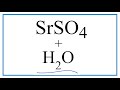 Strontium Sulfate and Solubility Concepts