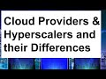 Popular cloud service providers and hyperscalers and their differences