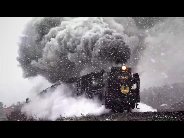 雪の行路】D51200 SLやまぐち号 初雪の山口線をゆく！ 2018.12.8 - YouTube