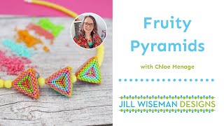 Free Pattern: Fruity Pyramids Necklace by Chloe Menage (Delica beads and geometric peyote)