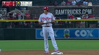 PHI@ARI: Eflin rips a double for his first MLB hit