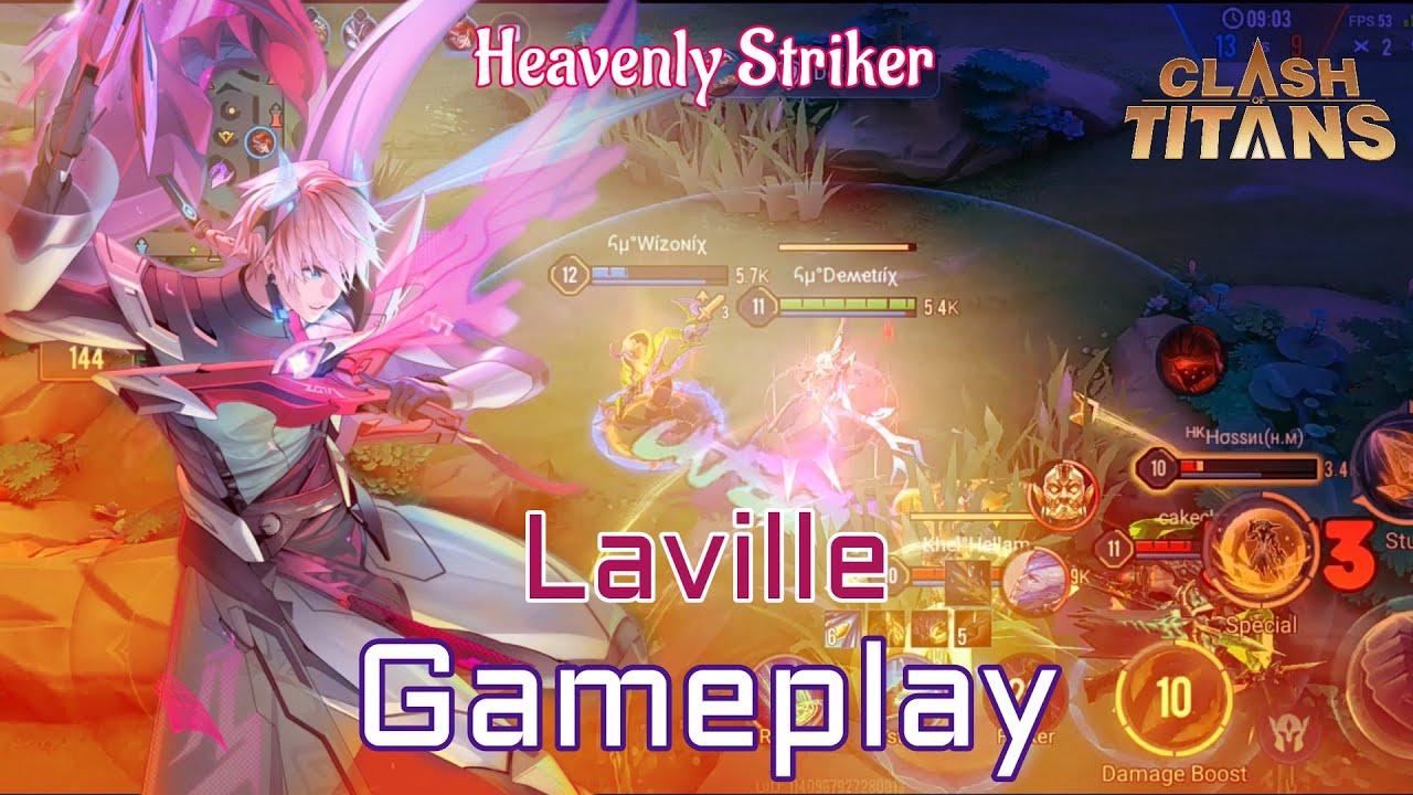 Laville - Heavenly Striker Gameplay | Clash of Titans | CoT
