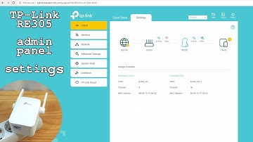 TP-Link RE305 Wi-Fi Extender • Admin panel login and settings overview
