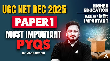UGC NET Paper 1 | UGC NET Paper 1 Higher Education Most Important PYQ By Masroor Sir