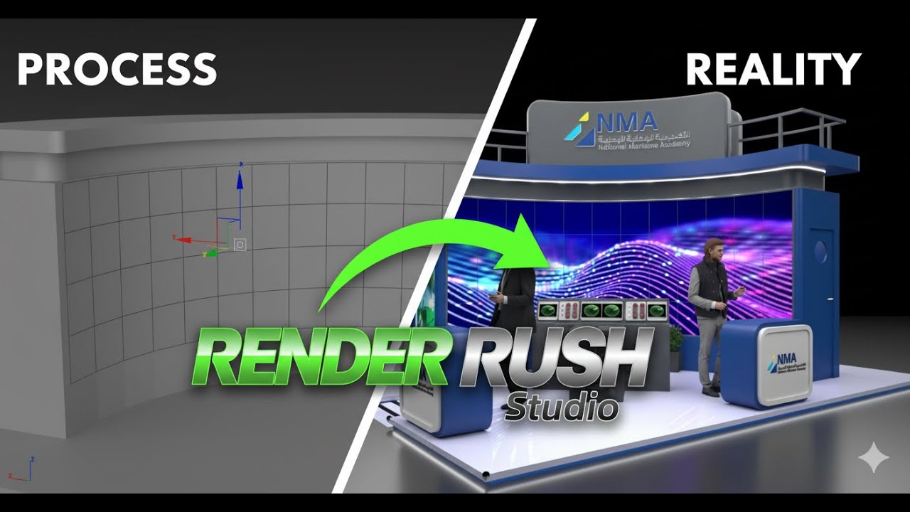 Creating a Ship-Shaped Booth in 3ds Max (Part 6)
