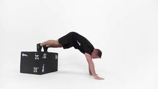 Feet elevated Plank walk out