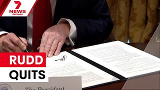 Kevin Rudd Resigns As Us Ambador 7News