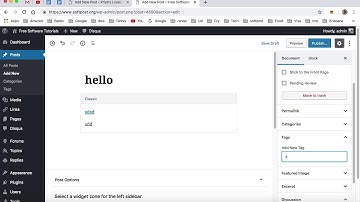 How to add tags for posts in Wordpress