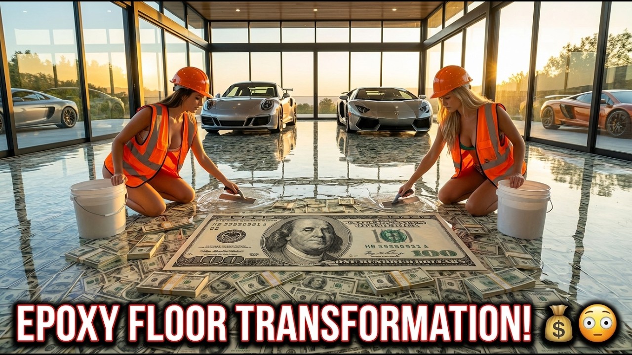 12 Car Garage Epoxy Floor Transformations Showroom Level Shine - YouTube