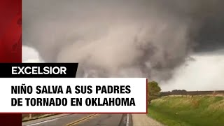 Niño salva a sus padres de tornado en Oklahoma