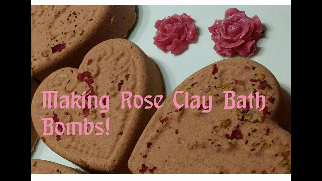 Valentine's Day Bath Bombs With Rose Clay YouTube