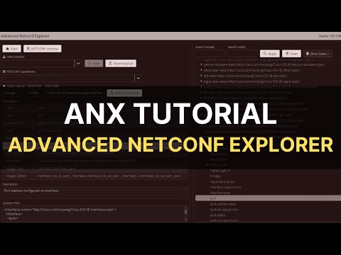 ANX Tutorial (Advanced NETCONF Explorer)