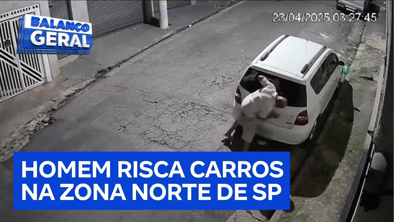 Carros estacionados nas ruas da zona norte de SP viram alvos de homem misterioso