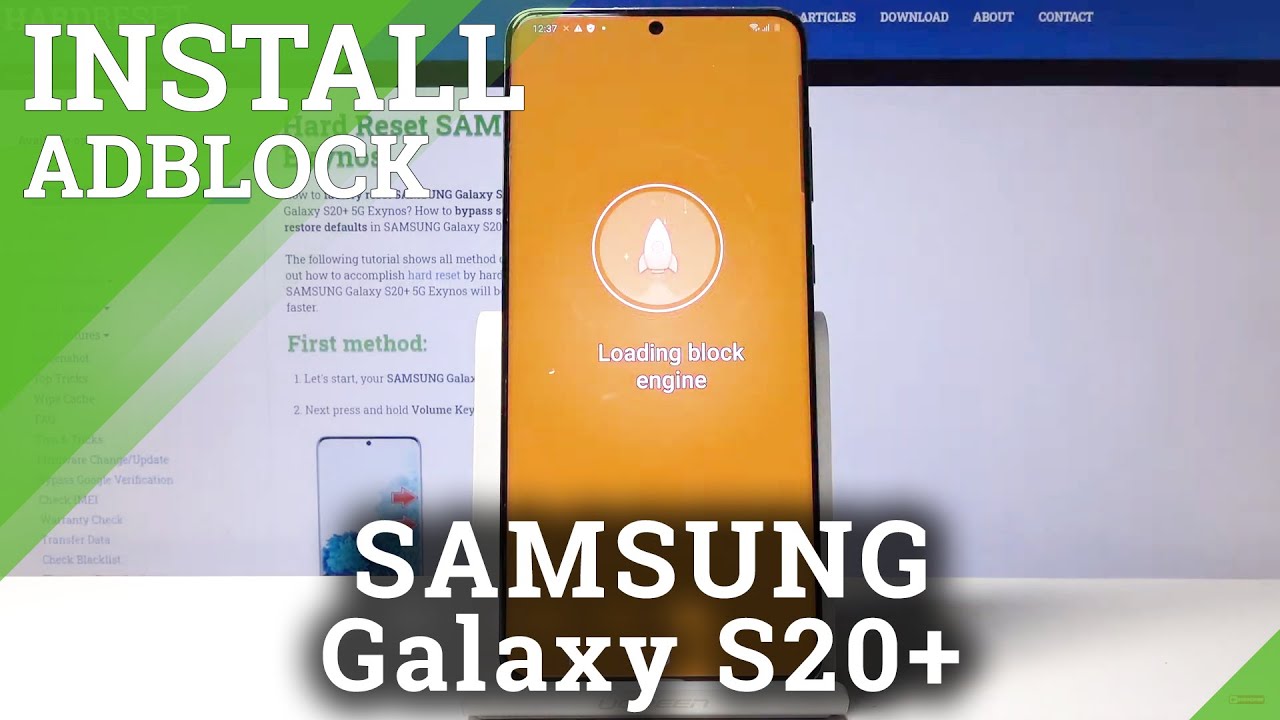 How To Activate AdBlock In Samsung Galaxy S20 Remove All Ads YouTube