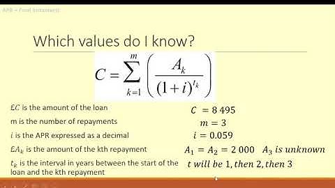 Calculating a missing payment for APR - Core Maths