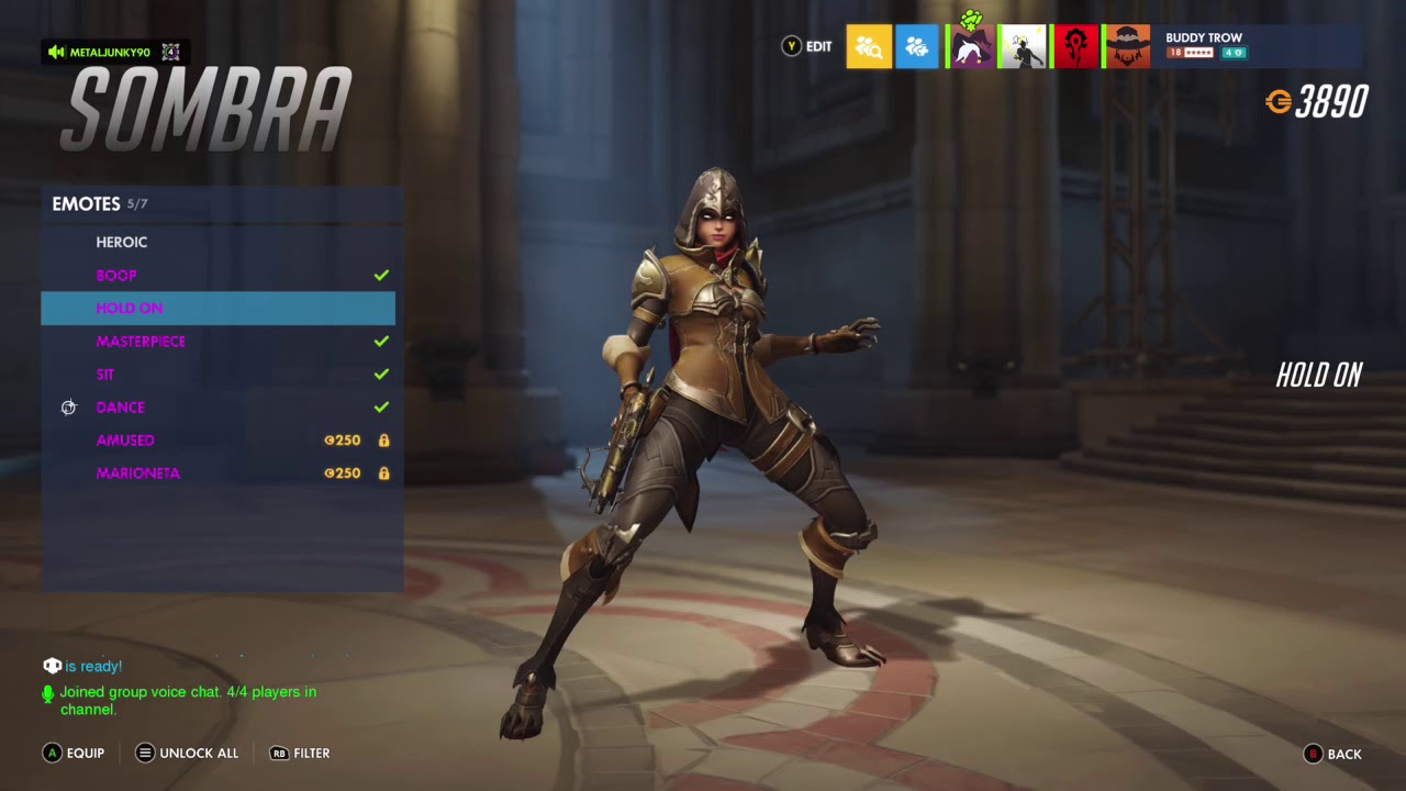 Sombra Demon Hunter skin with emotes