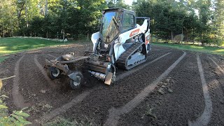 using a harley raking to install new lawns