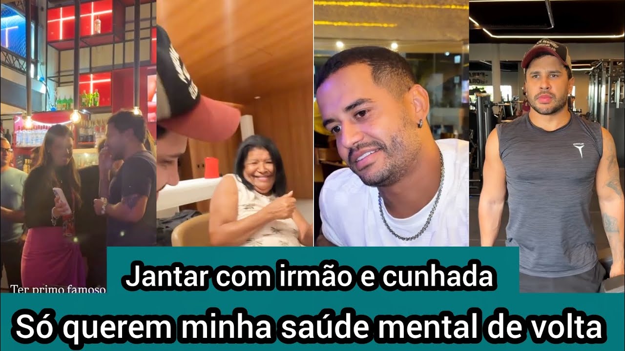 Lucas Guimarães deseja ter sua saúde mental após divórcio de volta e sai pra jantar com irmão Tiago 