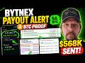 BYTNEX Payout Alert: Bitcoin Payments, Leader Bonuses & Staking Proof