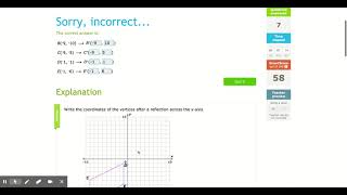 IXL - Reflections: find the coordinates (Geometry practice)
