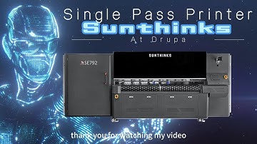 Sunthinks SE792 Digital Single Pass Printer (with epson I3200 printheads) At Drupa Exhibition