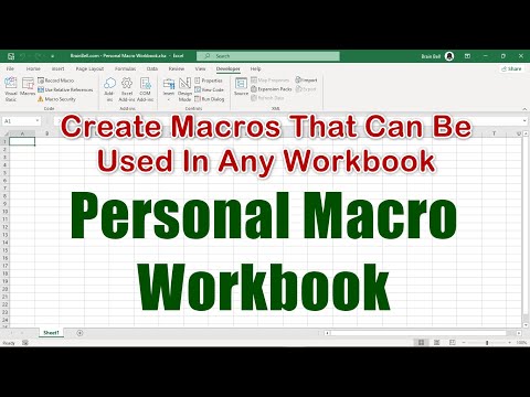 Create a Personal Macro Workbook to Use Macros Across All Workbooks in Excel