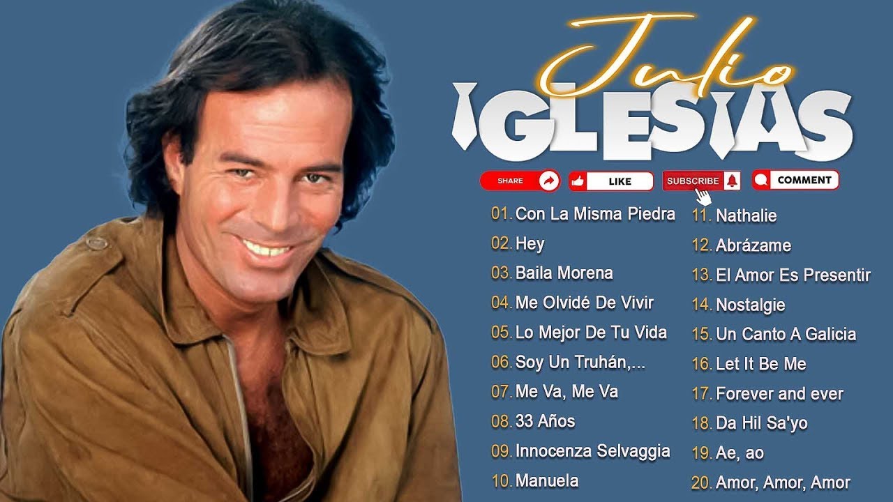 Julio Iglesias Grandes Éxitos, Sus Mejores Canciones   Baladas Románticas Viejitas Julio Iglesias 2