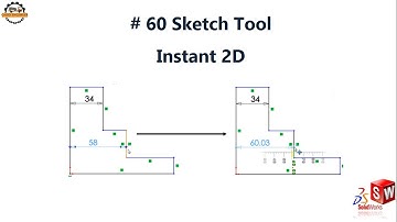How to change the dimension using Instant 2D in SOLIDWORKS