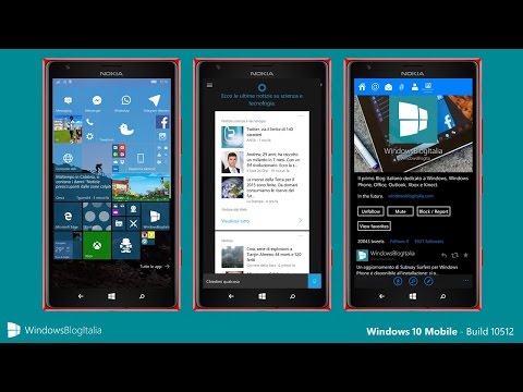 Video tour completo di Windows 10 Mobile Build 10512