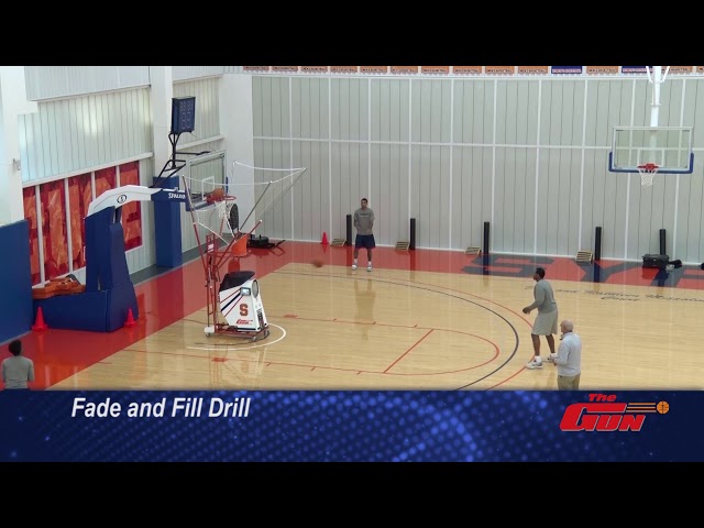 Syracuse Basketball Shooting Machine Drills -  Fade and Fill Drill with Jim Boeheim