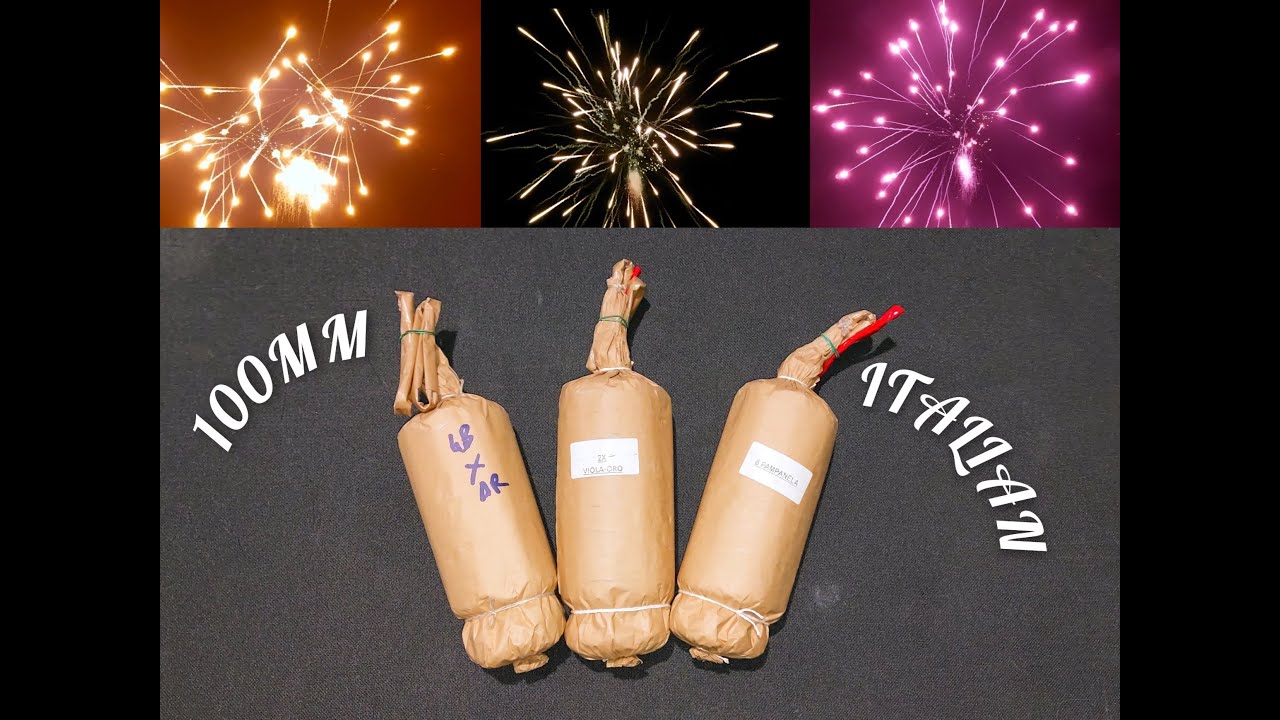 100mm/4"inch fermate.fireworks italian cylindrical shells. kugelbombe. Italiaans vuurwerk.