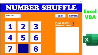 Create a Number Shuffle Game  Using Excel VBA screenshot 1