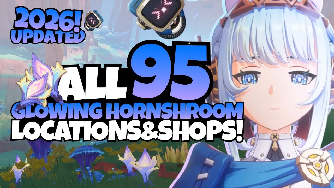 ALL 95 Glowing Hornshroom Locations & Shops | Ororon & Ineffa Ascension Material | Genshin Impact