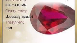 Ruby Pear Cut 6.00 x 4.00mm Grade B - africagems.com
