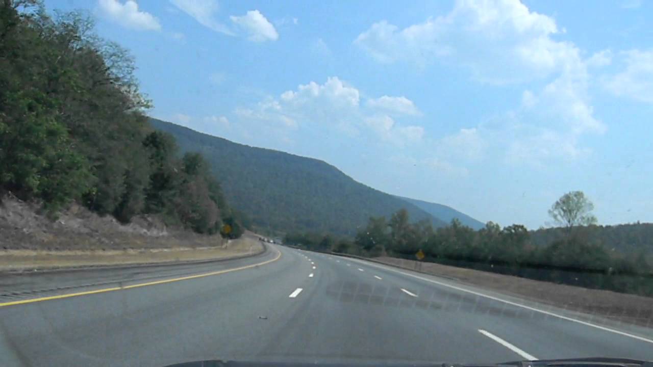 Driving Interstate 24 through Tennessee Mountains
